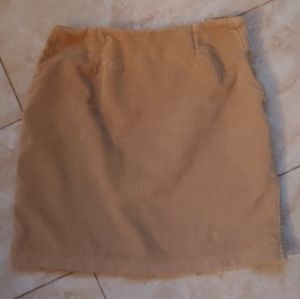 EcoSport Skirt, Gold Corduroy, Size 8
